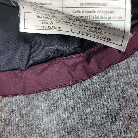 Cappel Men’s Size M Quilted Jacket Red With Gray Collar Pocket Logo On Chest G - Picture 13 of 13